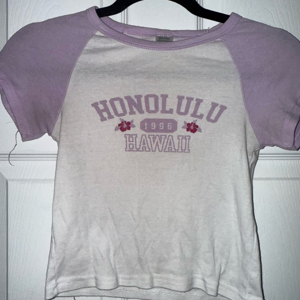 Purple and White Hawaii T-Shirt